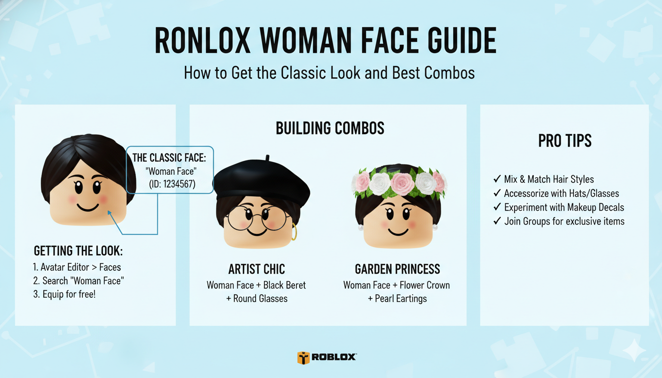 Roblox Woman Face Guide: How to Get the Classic Look and Best Combos